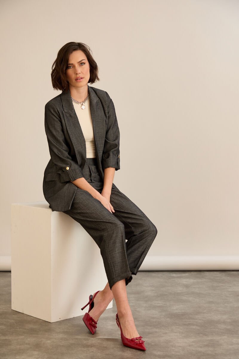 Kot Görünümlü Blazer Ceket