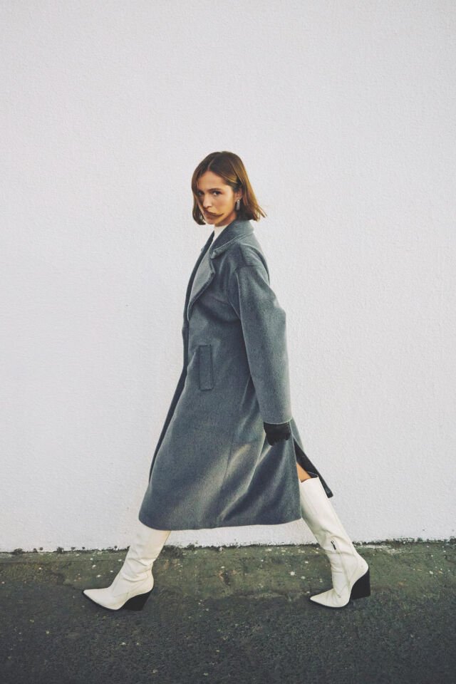 Düğme Detaylı Uzun Kaban